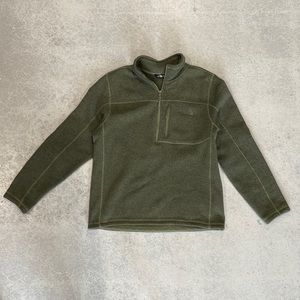 The North Face fleece - green - like new condition (size large)